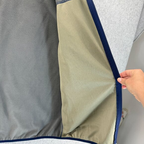Coast Pawleys Island SC Mens Size Large Gray‎ Navy Blue Fleece Vest Full Zip - Picture 4 of 9
